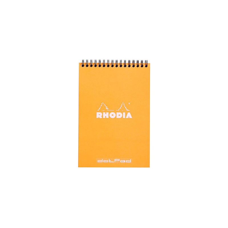 Cuaderno Rhodia A5 Naranja con Espiral Negra Posterior Barcelona Comprar