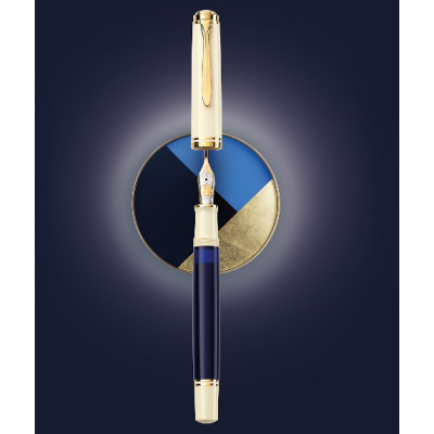 Pelikan Souverän M800 Cream Blue- Pluma Estilográfica